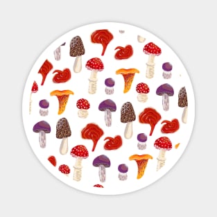 Mushrooms in Gouache Pattern Magnet